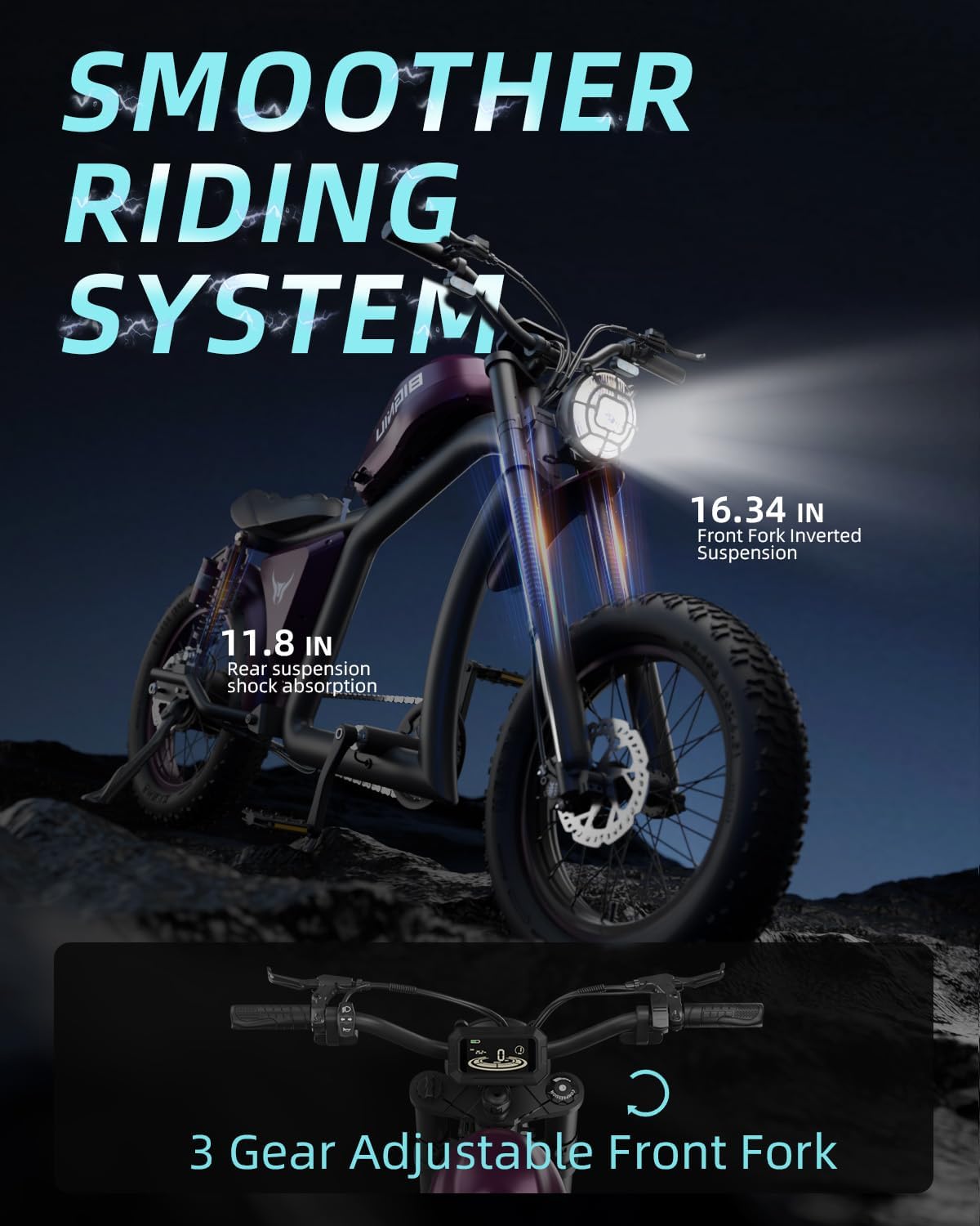 Bicicleta eléctrica BG-X 1500W, 48V, 31.5Ah, 40 millas