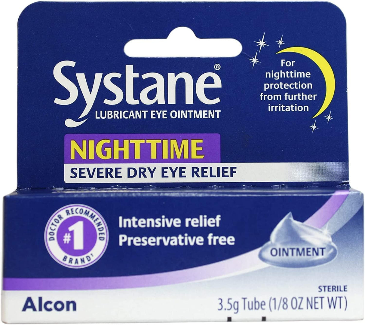 Ungüento lubricante nocturno para ojos, tubo 0.12 oz