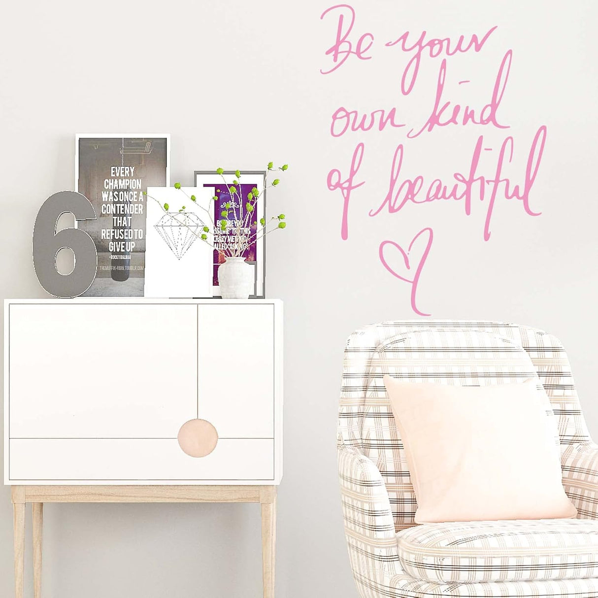 Vinilos de Pared Cita Inspiradora, Decoración Peel and Stick