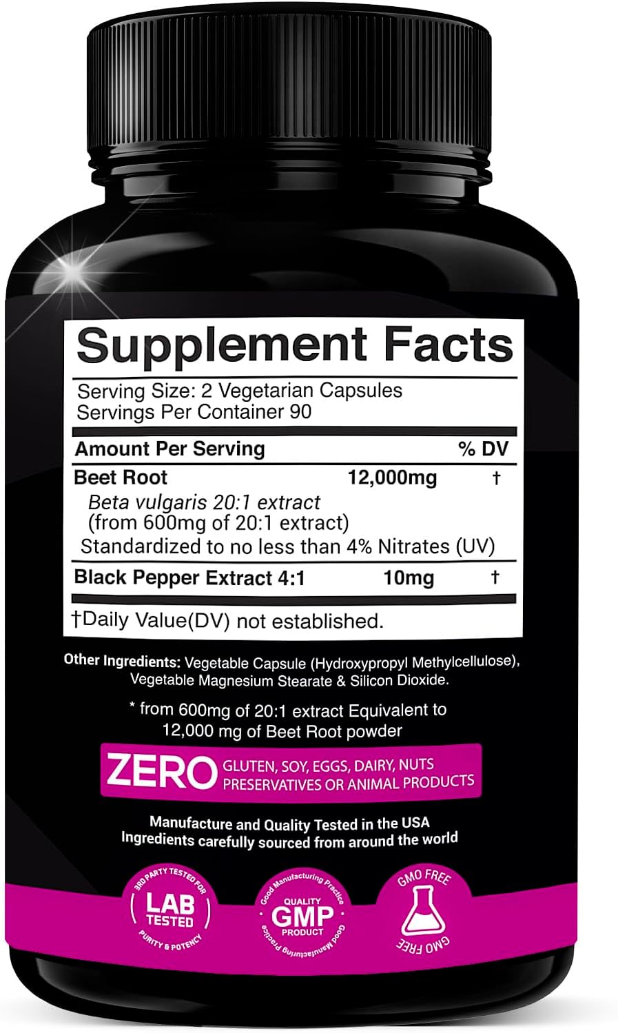 Cápsulas de Extracto de Remolacha 12000mg - Potente Suplemento