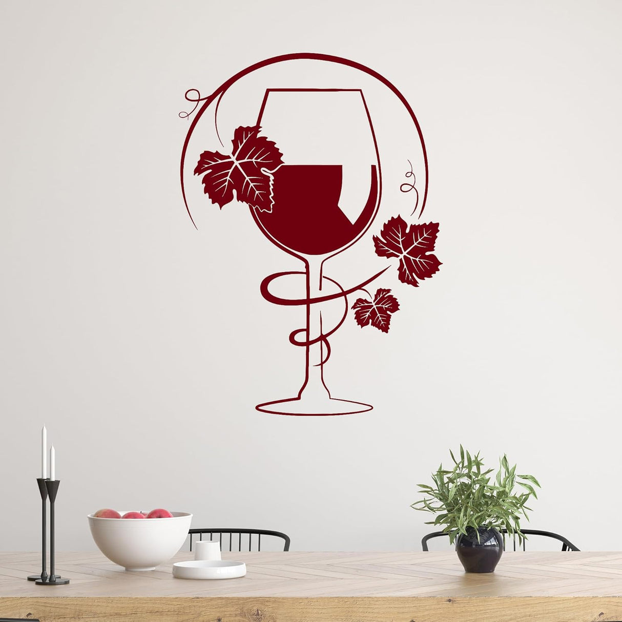 Vinilo Decorativo Cocina Copas de Vino Stickers Mural g4893