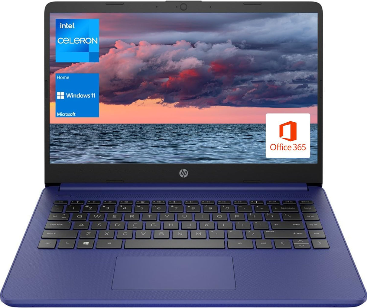 Laptop HP 14 HD, Intel N4120, 16GB RAM, 64GB eMMC, Windows 11