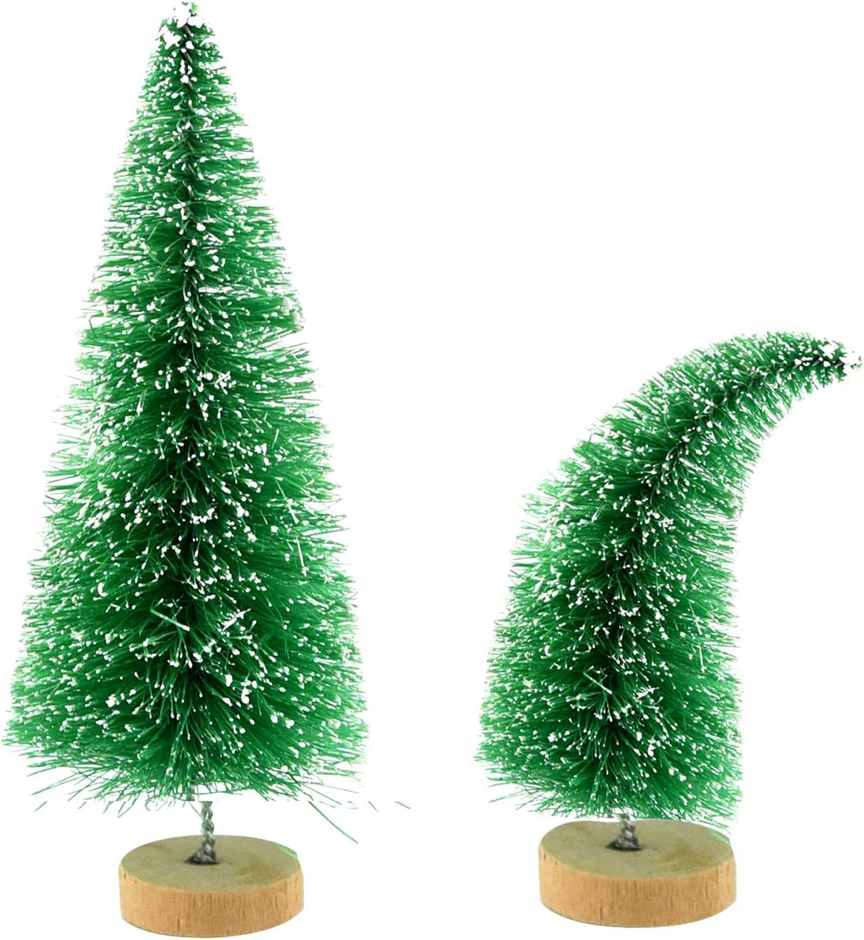 Yookat 40 Piezas Mini Árboles de Navidad con Base de Madera