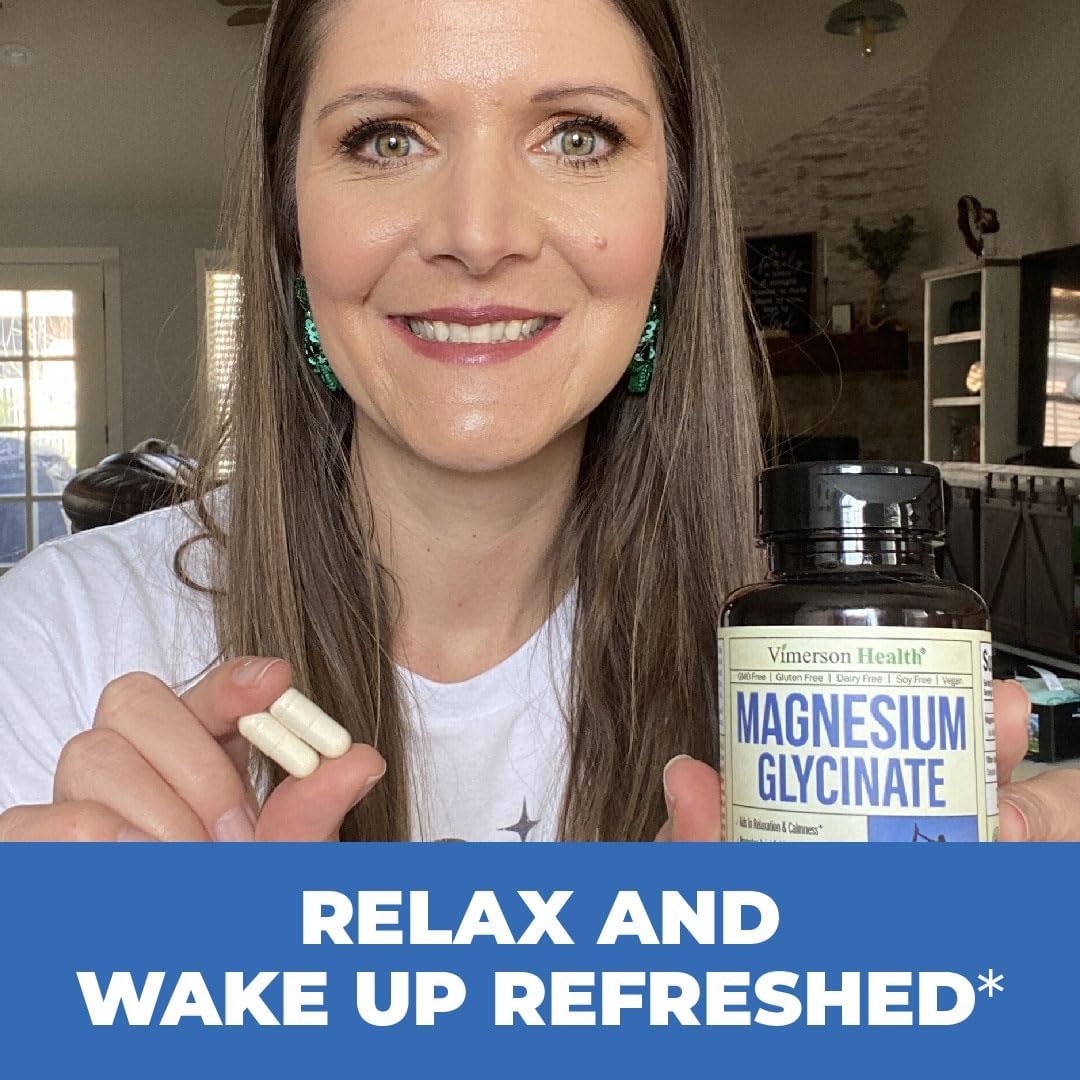 Cápsulas de Glicinato de Magnesio 200 mg Salud Sueño Muscular