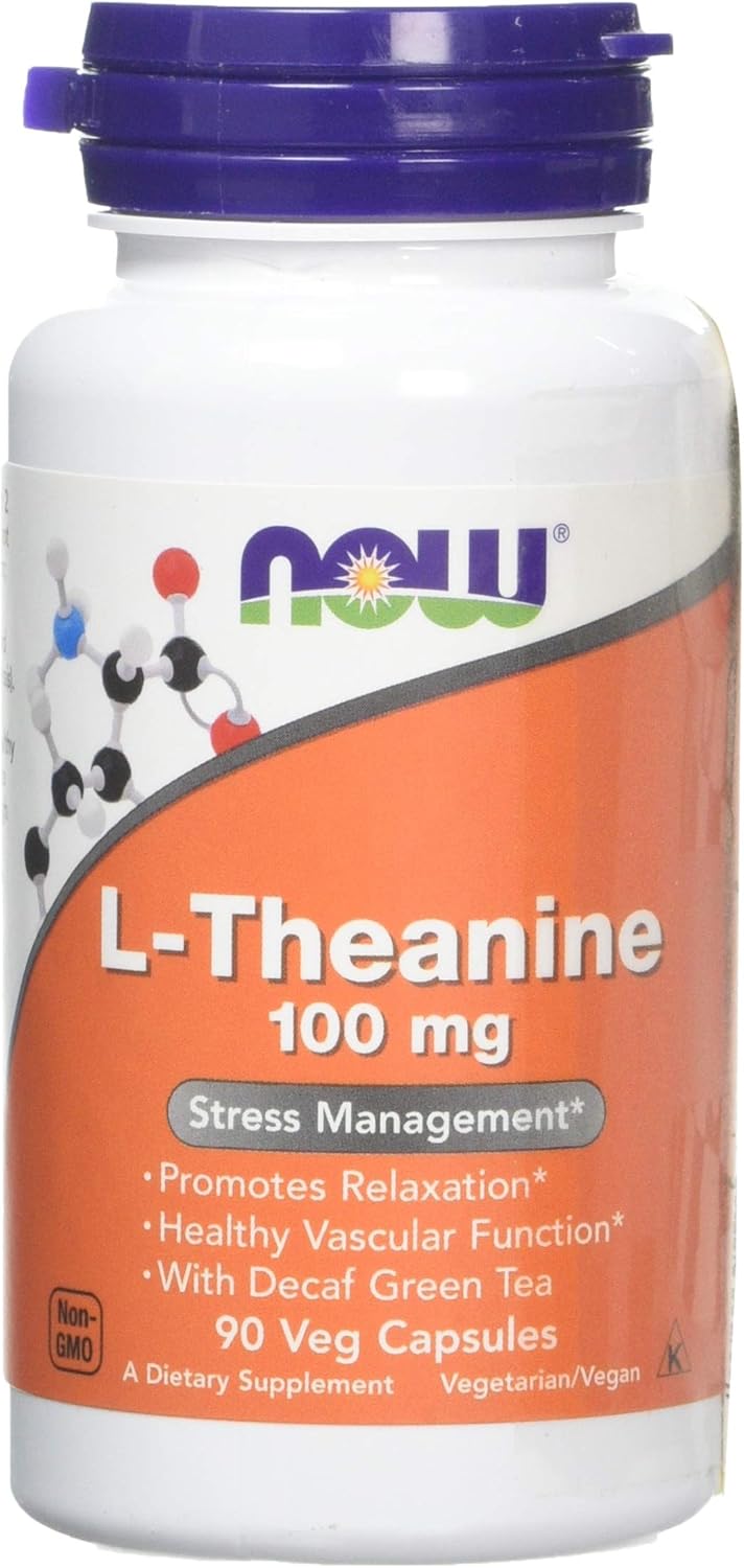 Suplemento Now Foods L Teanina 90 cápsulas vegetales