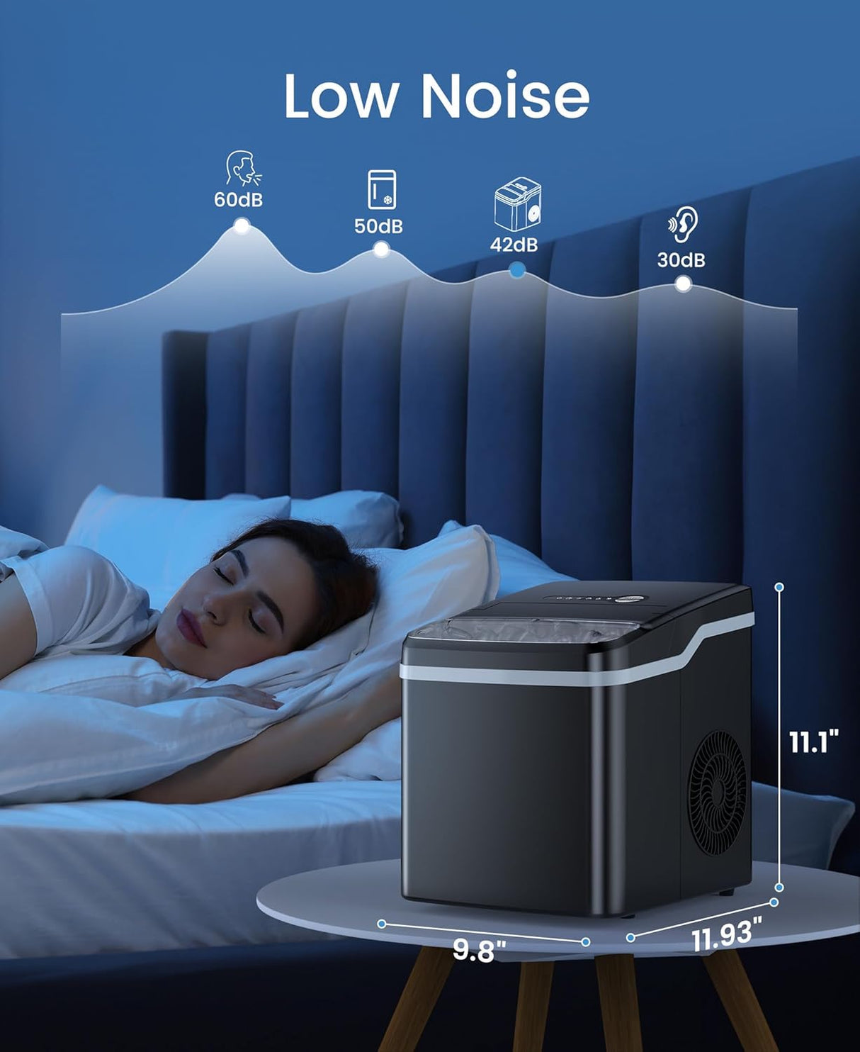 Máquina de hielo autolimpiante con cesta Z4701-BLACK COWSAR