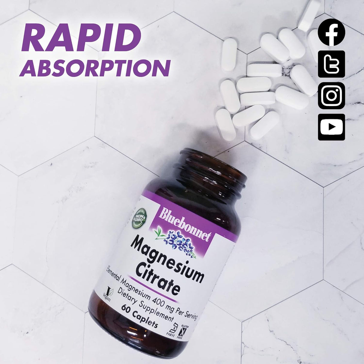 Suplementos Alimenticios Citrato de magnesio vegano