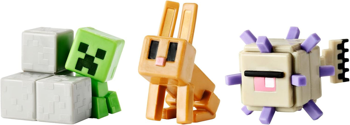 Mini Figuras Elder Guardian, Creeper y Conejo - Pack 3 Piezas