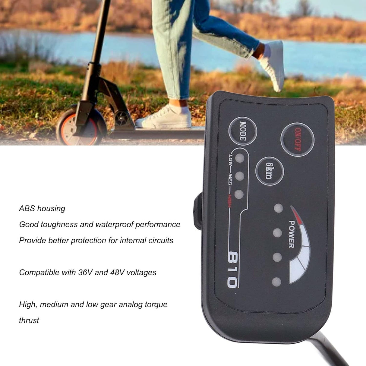 Panel LED RiToEasysports para Bicicleta Eléctrica S810 36V/48V