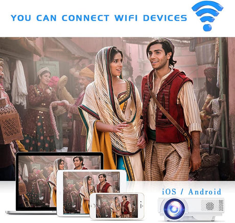 Proyector Mini WiFi y Bluetooth 1080P para Entretenimiento 2024