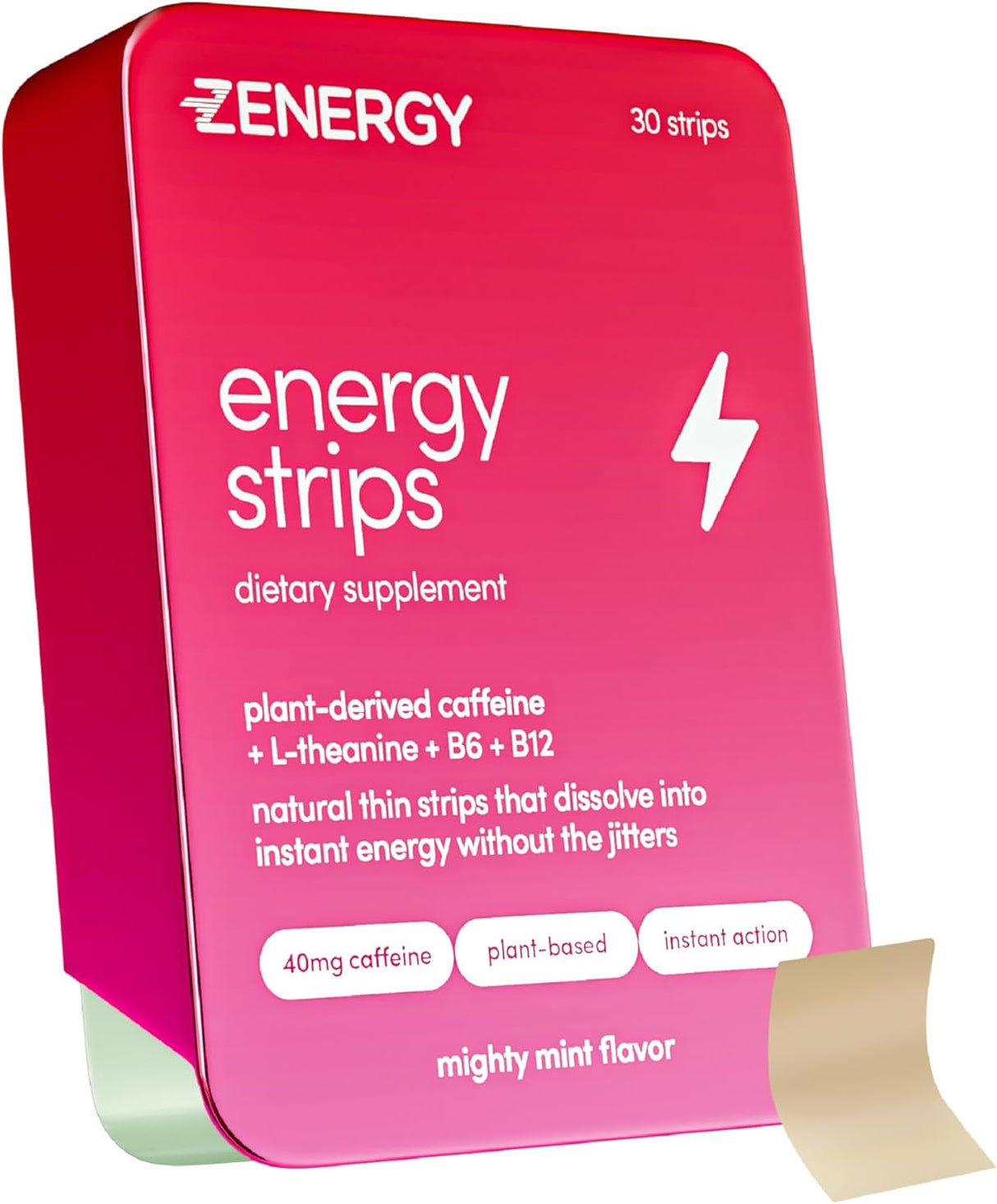 Suplementos ZENERGY Energy Oral Strips Sabor a menta 40 mg