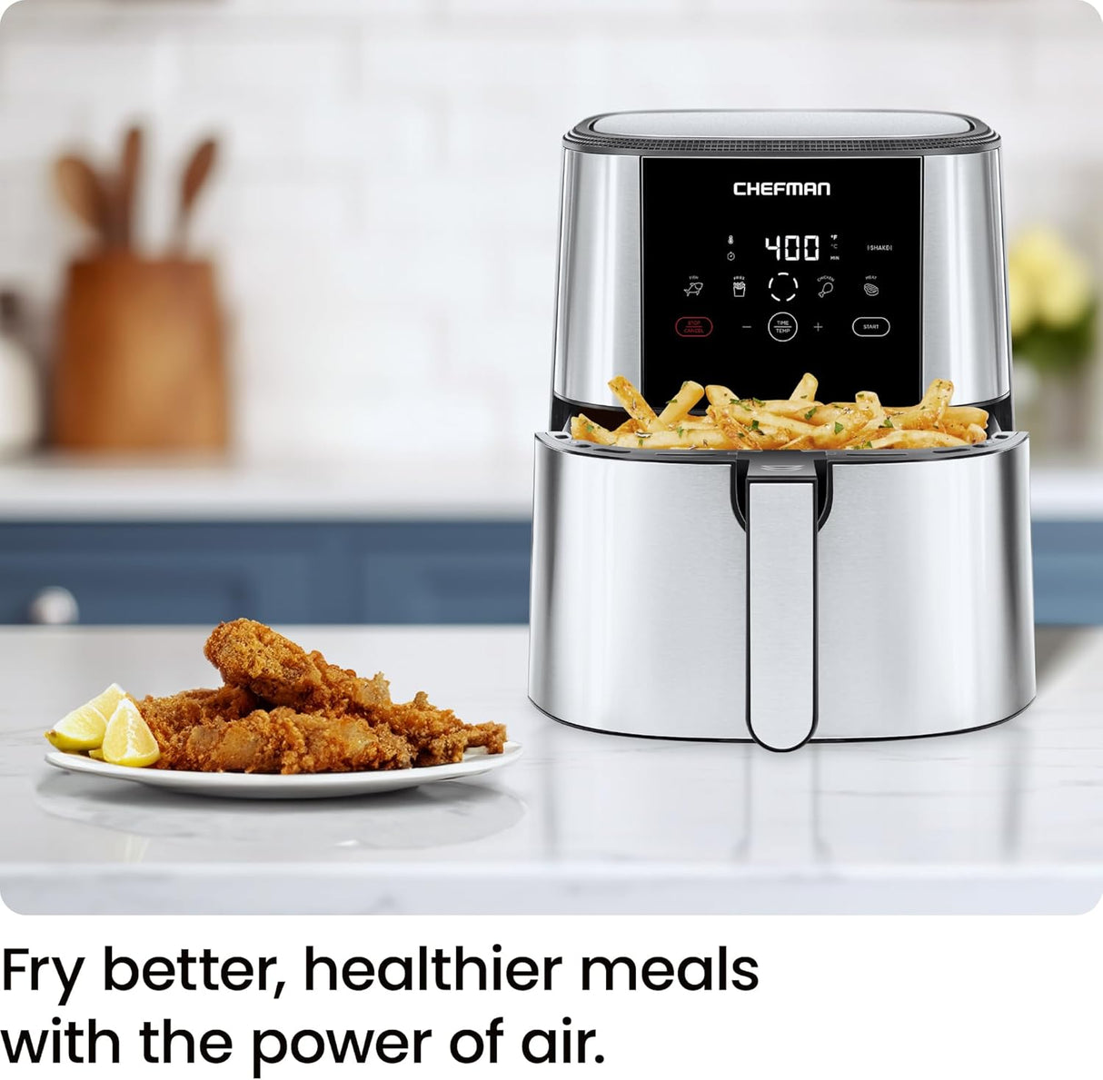 Freidora de aire Chefman TurboFry 5 Qt, control digital táctil