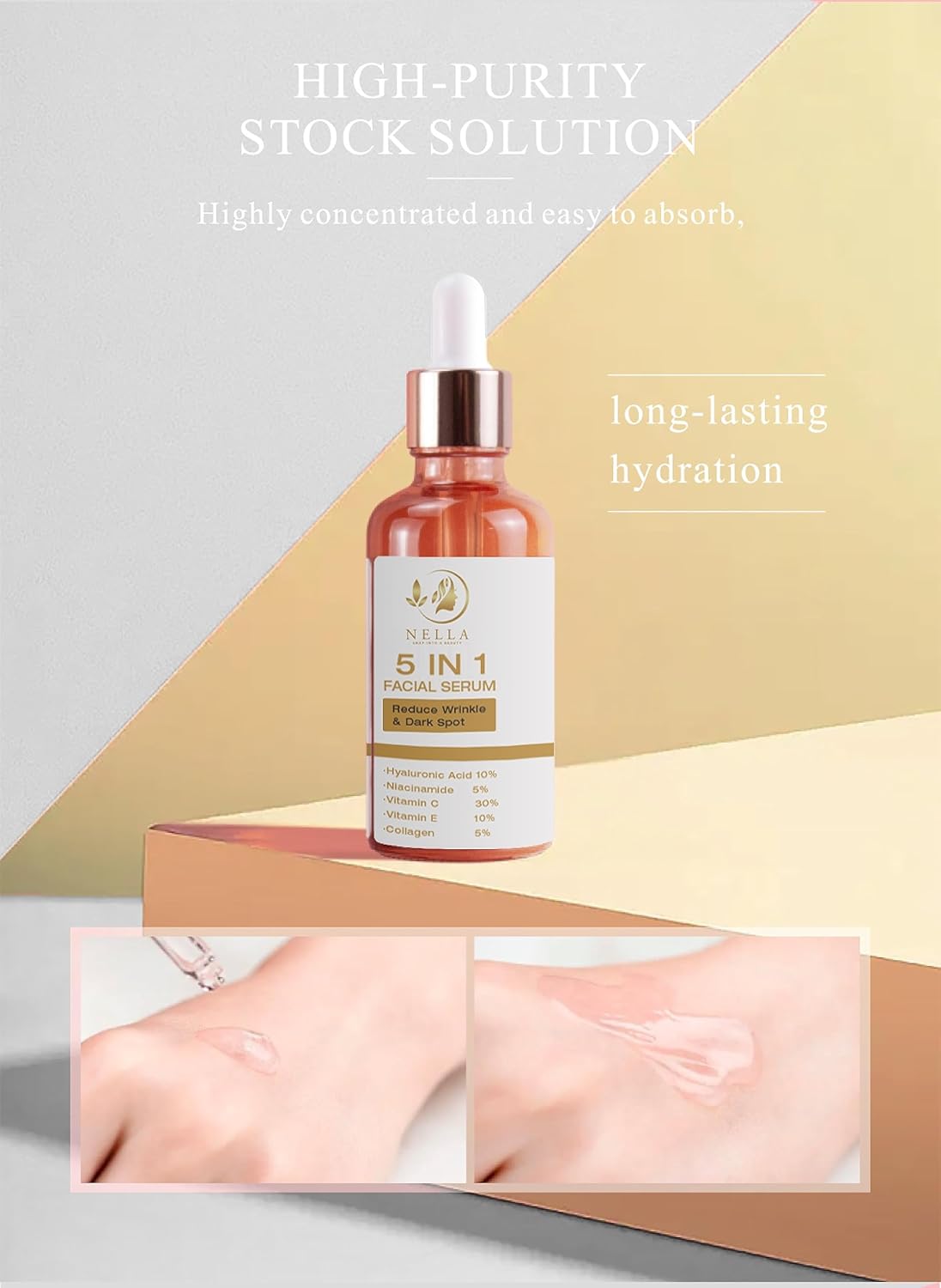 Suero Facial de Vitamina C con Colágeno y Ácido Hialurónico