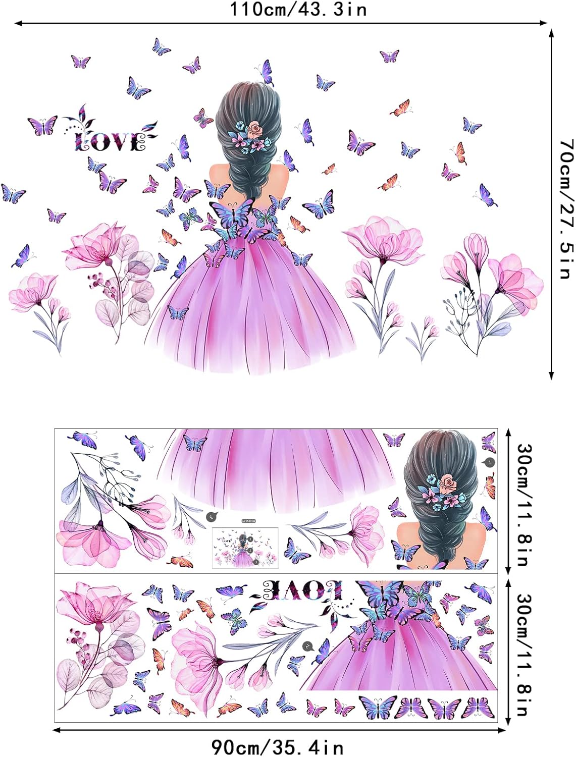 Pegatinas de Mariposas para Pared, Decoración Infantil, DIY