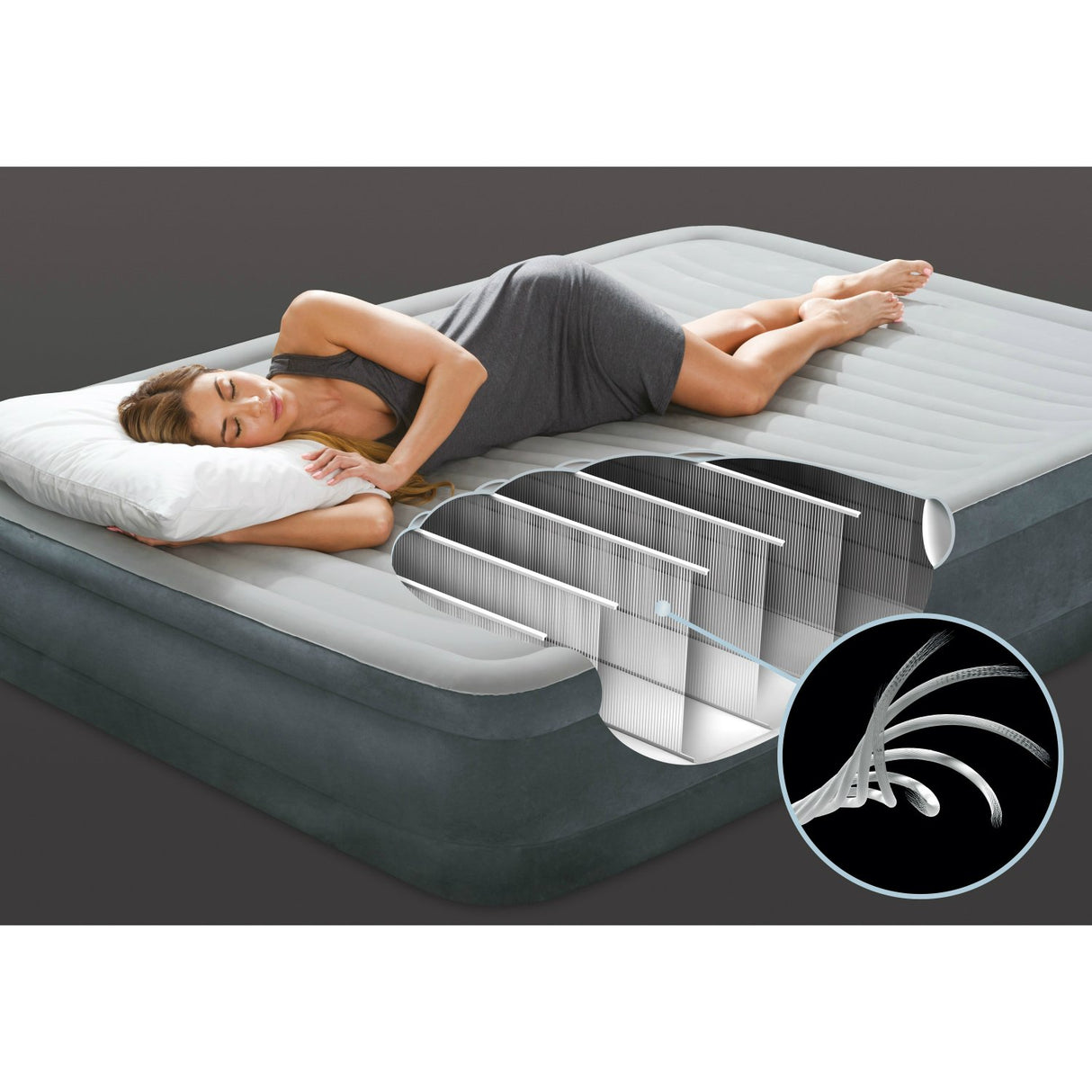 Cama Queen con Bomba eléctrica incorporada