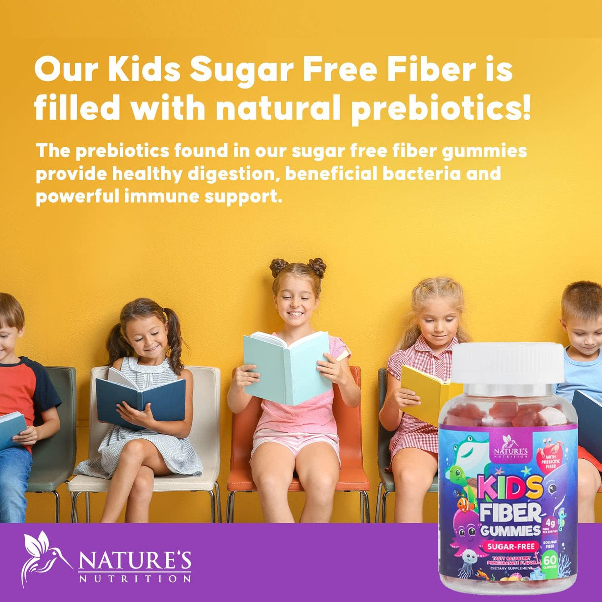Suplemento de ositos de fibra para niños Nature's Nutrition