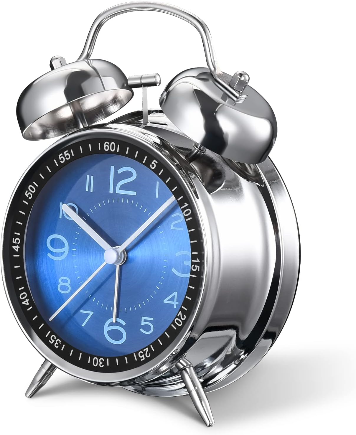 Reloj Despertador Retro para Dormilones, 4" Silencioso Analógico