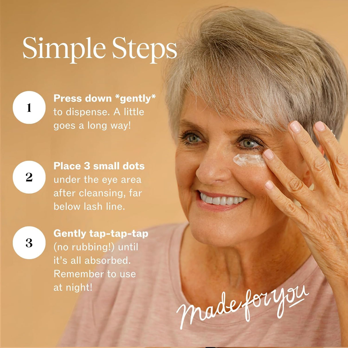 Crema de ojos con retinol para ojeras e hinchazón