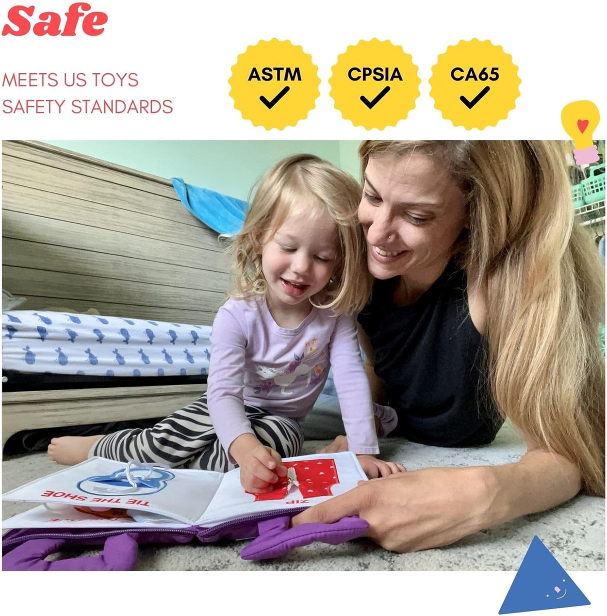 Libro Silencioso - Juguetes de Viaje para Niños, 10 Actividades