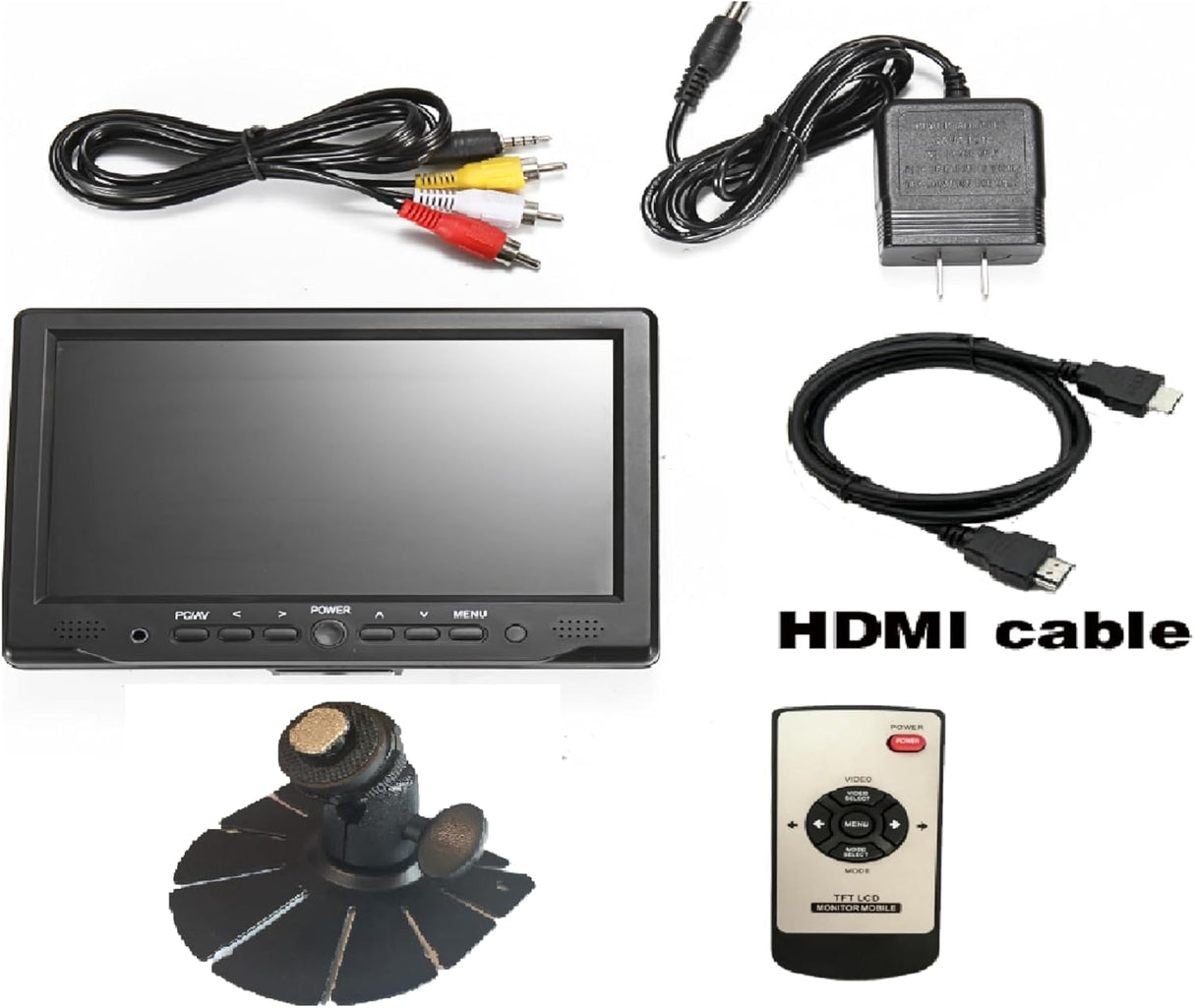 Monitor Mini 7” HD 1080P, Pantalla LCD 1024x600, Portátil