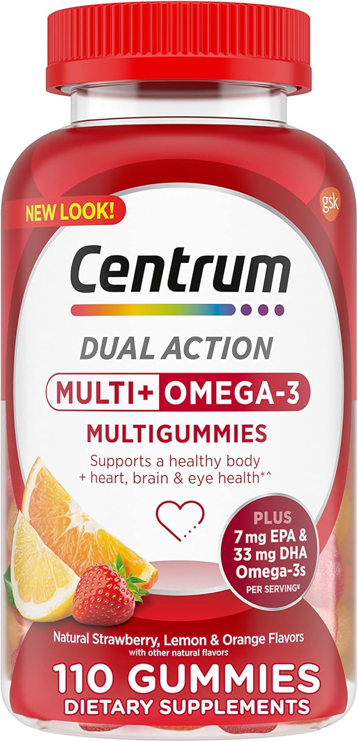 Suplemento Centrum MultiGummies Multi+ Omega 3 para adultos