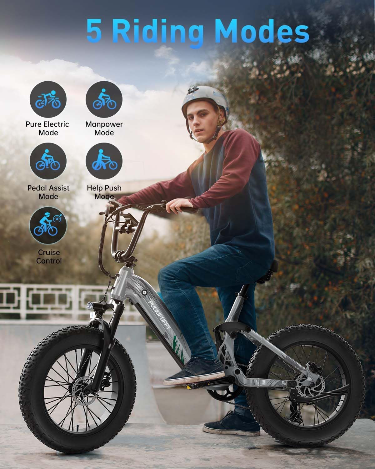 Bicicleta Eléctrica Corgi 960W, 48V, 80M, Suspensión Completa