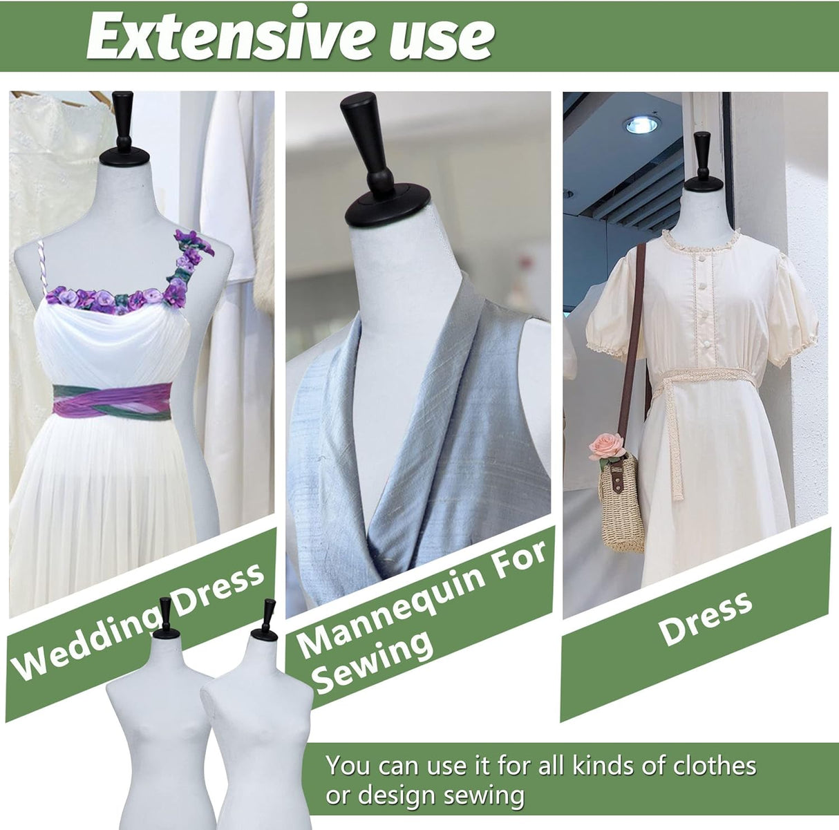 Maniquí femenino ajustable 59-67 para costura y exhibición