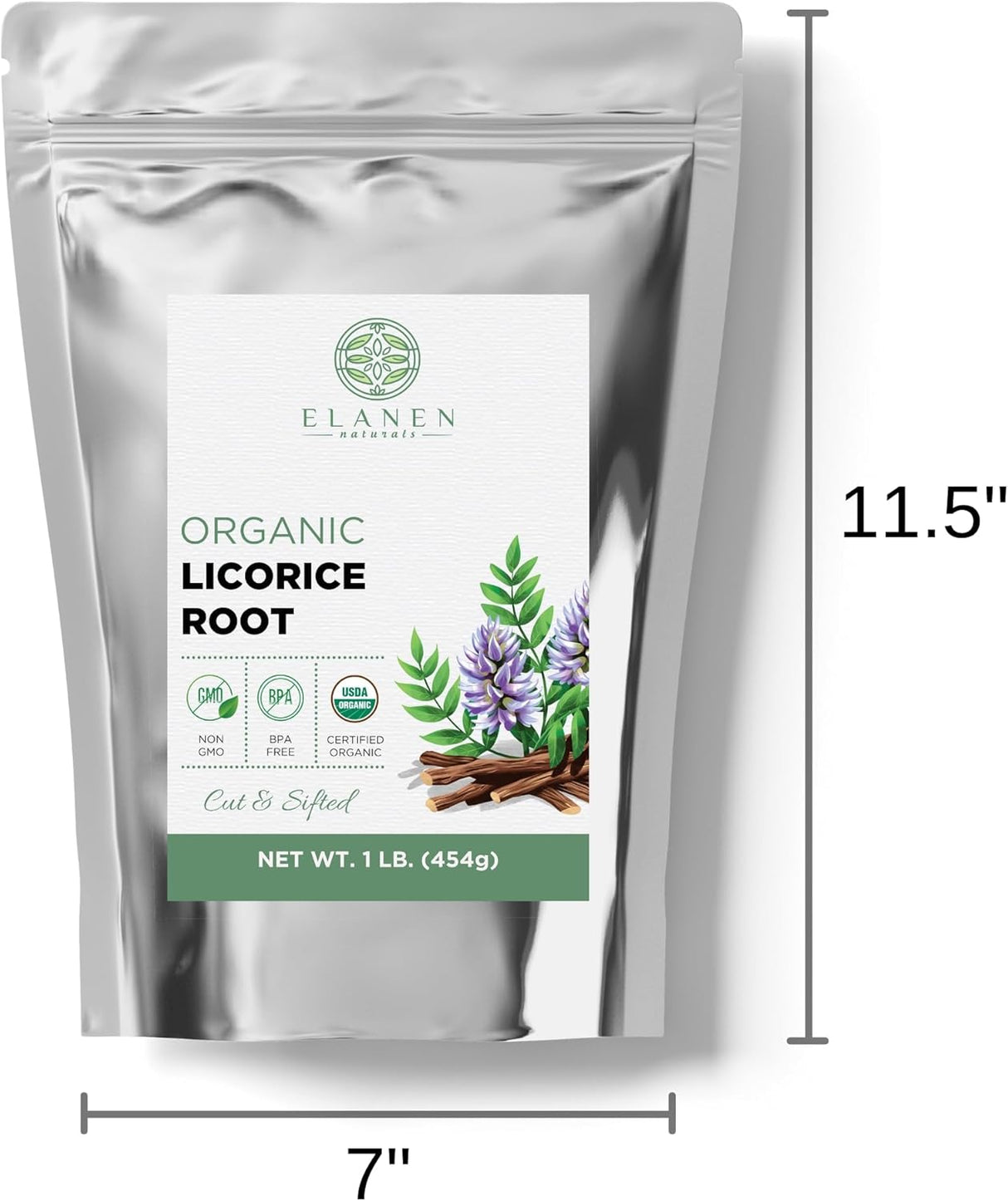 Raíz de Regaliz Orgánica 1 lb., Licorice Root, Certificada USDA
