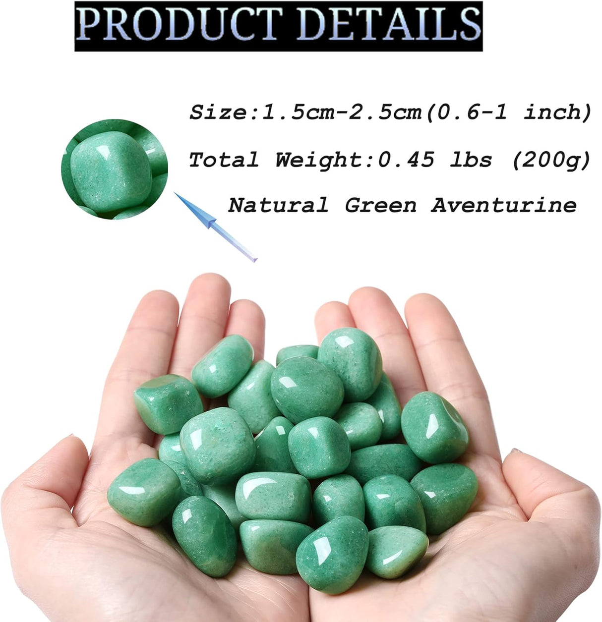 Juego de Cristales de Aventurina Verde Pulidos e Irregulares