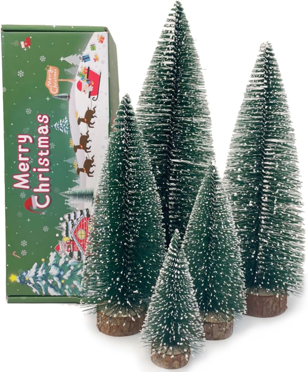Árboles de Navidad Mini de Cepillo Artificial - Decoración 4-12 in