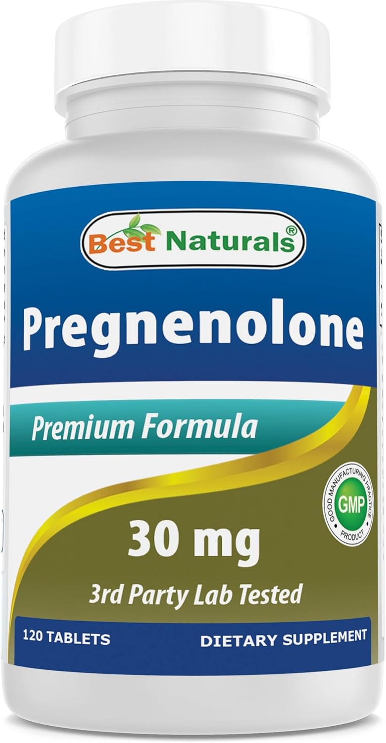 Tabletas de Pregnenolona 30 mg, Best Naturals, 120 conteos