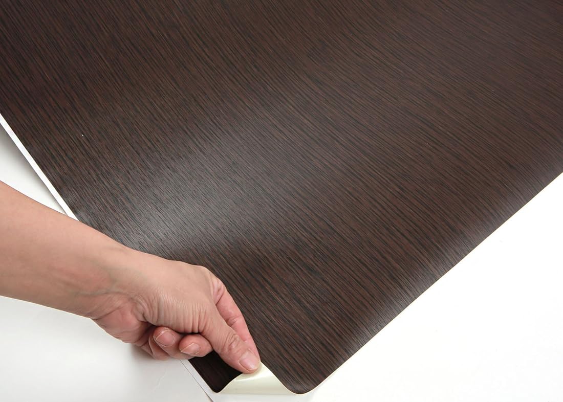 Revestimiento autoadhesivo de madera de PVC(1.98ft x 6.56ft)