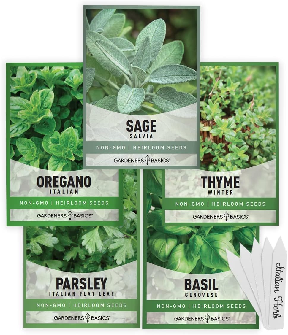 Semillas de Hierbas Italianas Gardeners Basics, 5 Variedades
