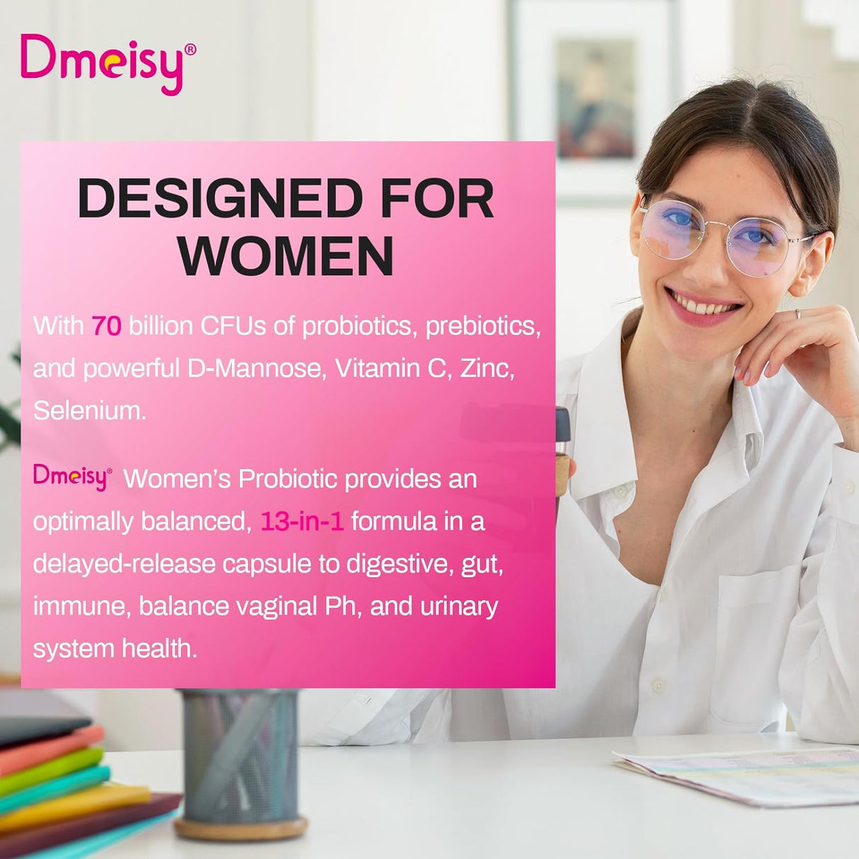 Probióticos vaginales, 70 mil millones de UFC probióticos