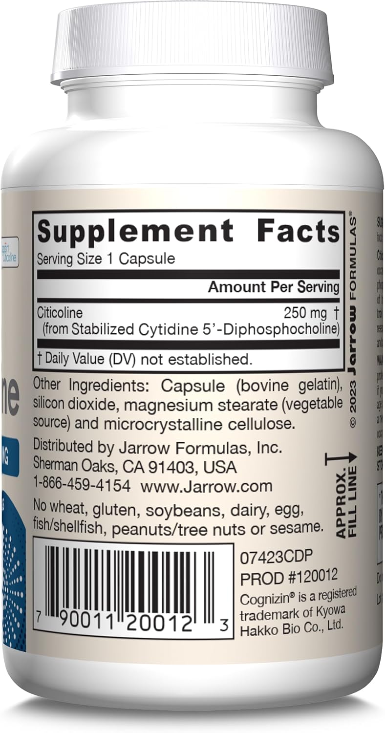 Suplemento de CDP Colina Jarrow Formulas, memoria, 60 cápsulas