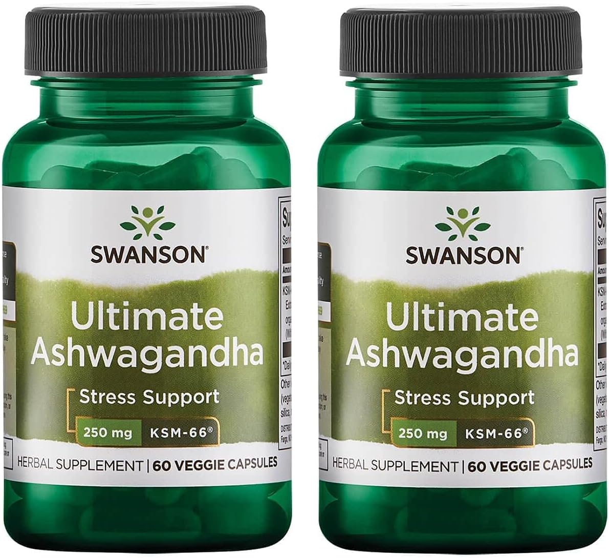 Suplemento de Ashwagandha KSM-66 Swanson, 60 cápsulas