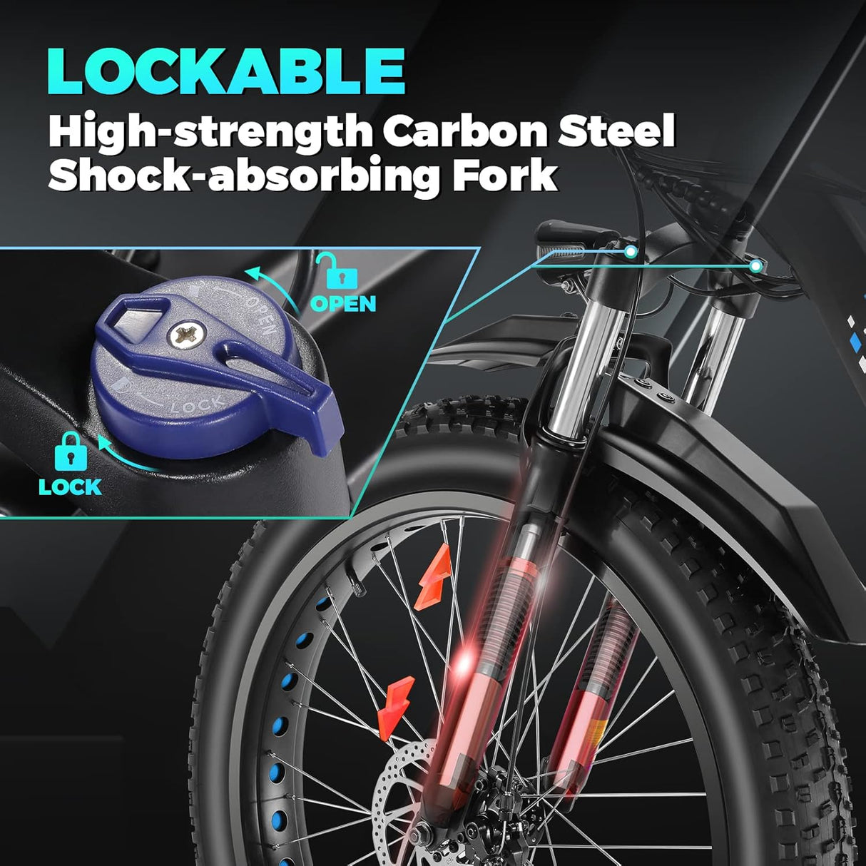 Bicicleta eléctrica Speedrid 26 750W, batería 48V 10.4Ah