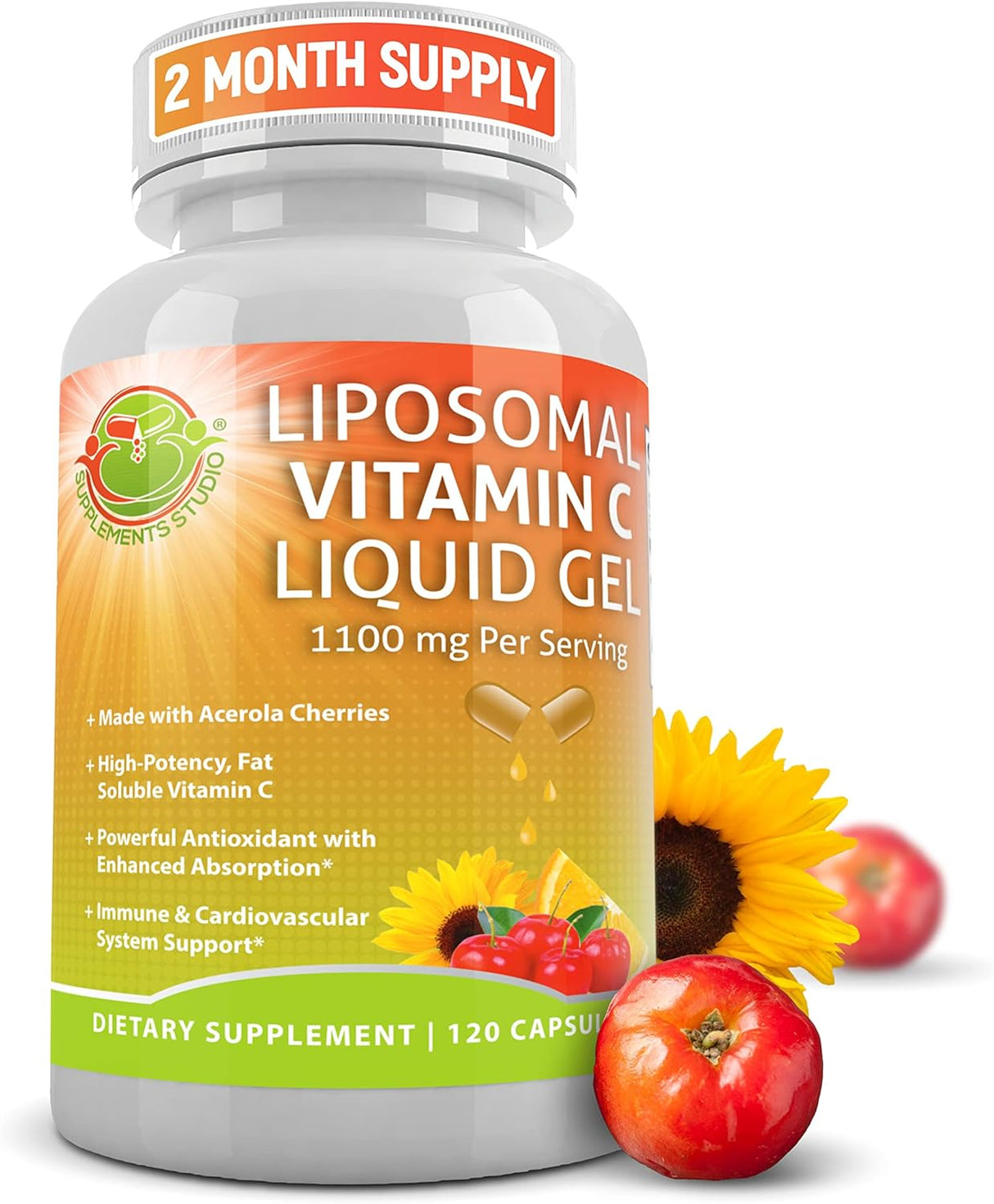 Suplementos de gel líquido de vitamina C liposomal 1100 mg