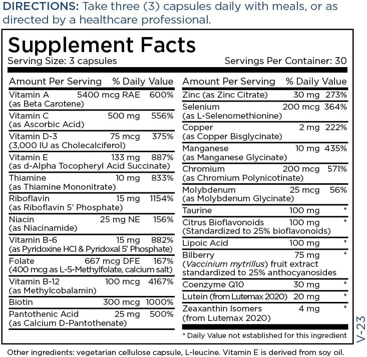 Suplemento Multivitamínico de apoyo ocular con luteína 90und