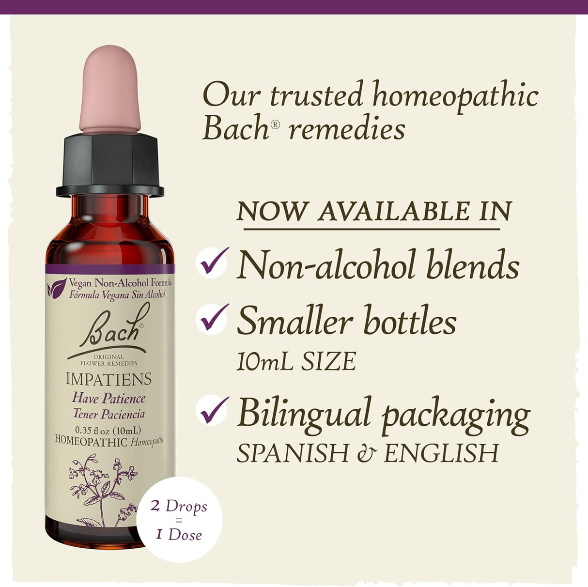 Esencia floral homeopática natural vegano gotero de 0.3 fl oz