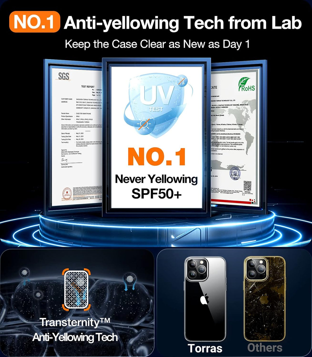 Funda transparente diseñada ultrafina de silicona suave