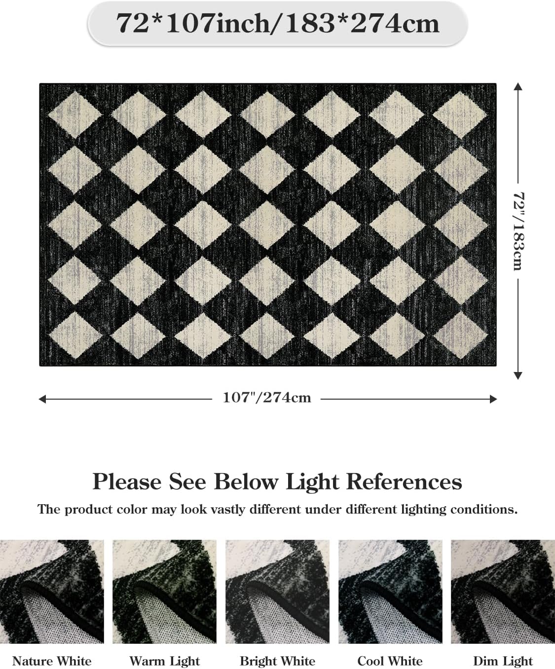 Tapete grande antideslizante de sala de estar 123456 Lahome