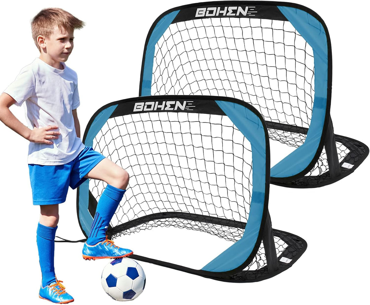 Porteria de futbol portatil, facil de armar, plegable