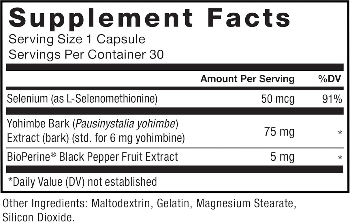 Suplemento de yohimbina para hombres extracto de corteza