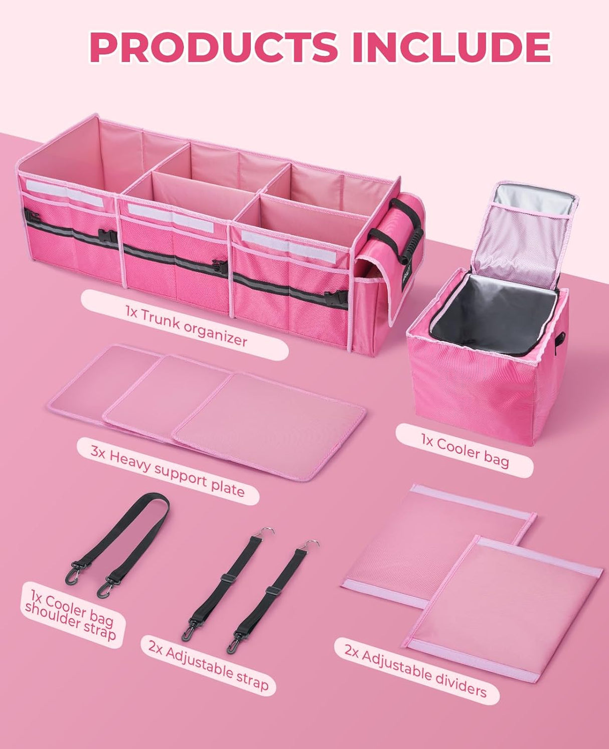 Organizador de Maletero HIRALIY 4 en 1 con Cooler Fugas