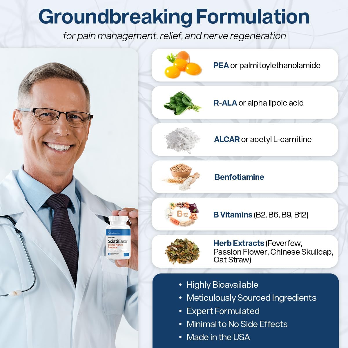 Suplemento Apoyo a la salud del nervio ciático 120 und