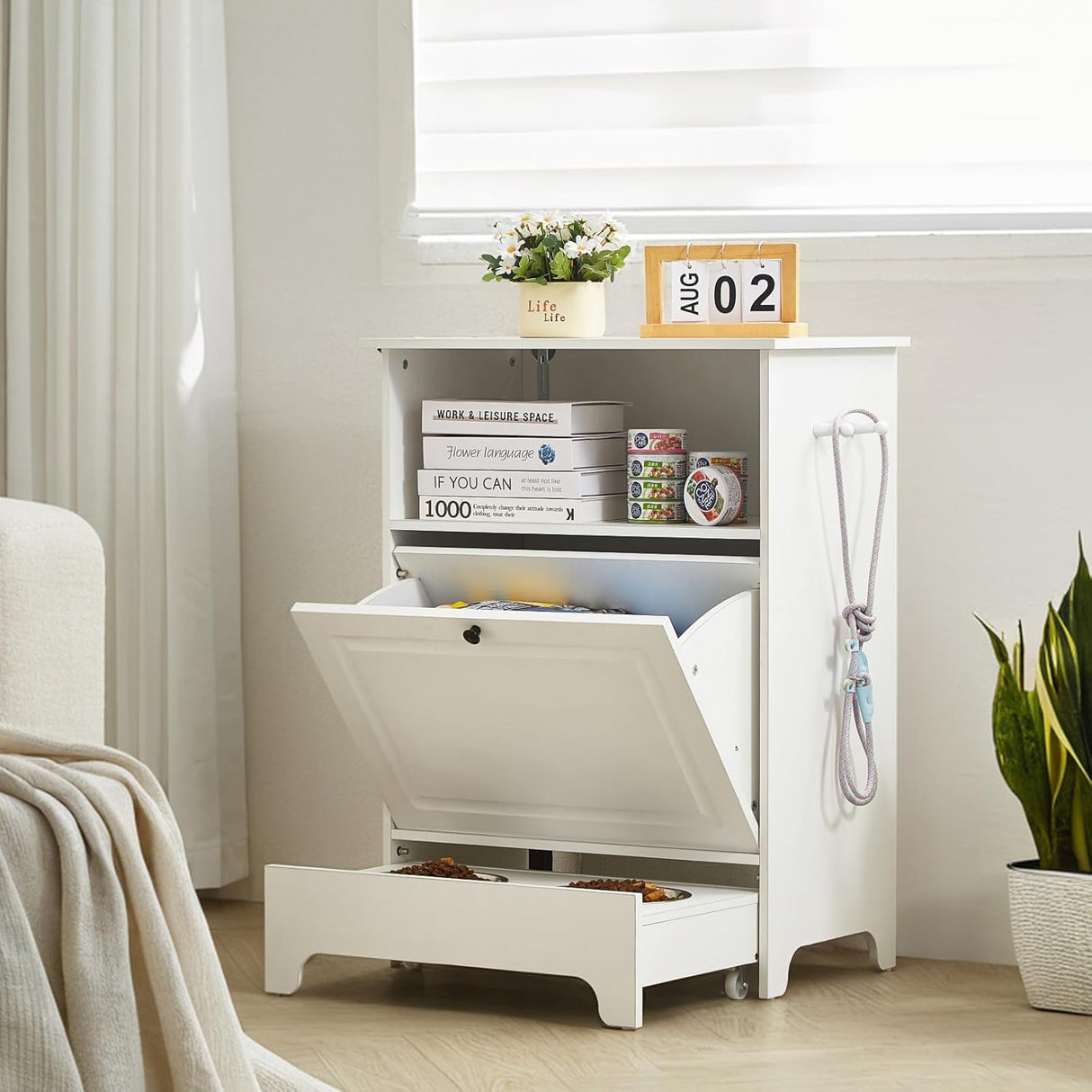 Estación de alimentación para mascotas VEVOR con almacenamiento