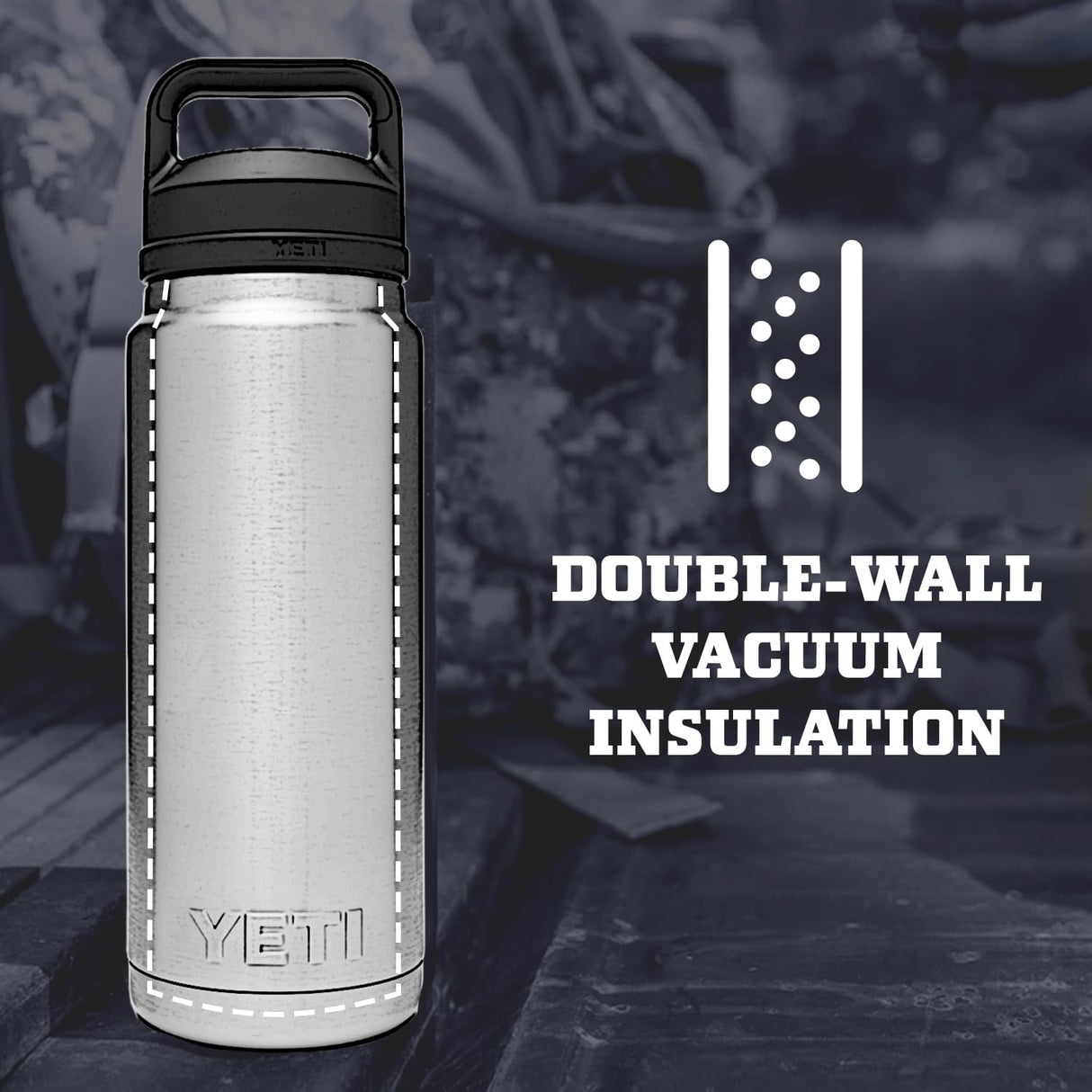 Botella YETI Rambler 26 oz, Acero Inoxidable, Aislada al Vacío
