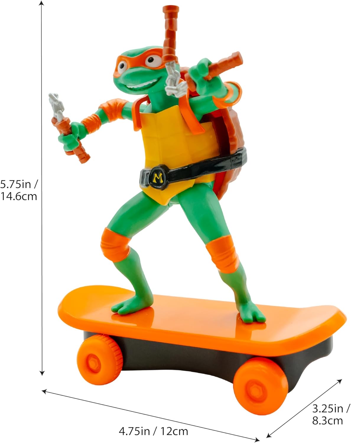 Figura de acción Michelangelo TMNT 5 con acción Shredders