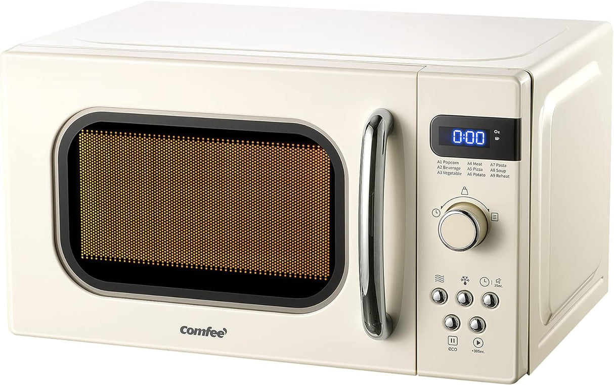 Microondas Retro COMFEE', 0.7 Cu Ft, 700W, 9 Menús, AM720C2RA-A